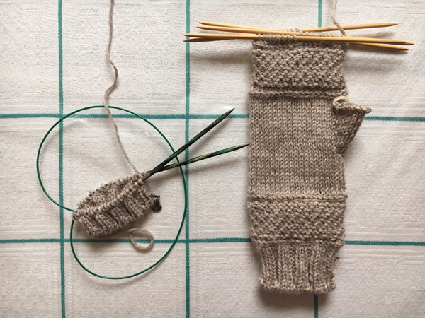 輪で編む2目ゴム編みの作り目の方法　～Treads