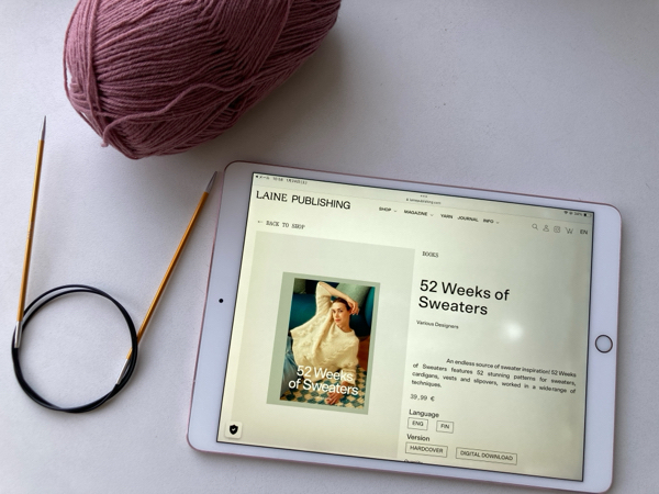 Laine Publishingの52週シリーズで、いよいよセーター編が登場