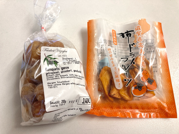 金柑と柿のドライフルーツ