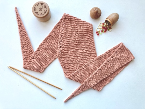 「春夏に使える　コットン糸で編むミニスカーフ」講座について